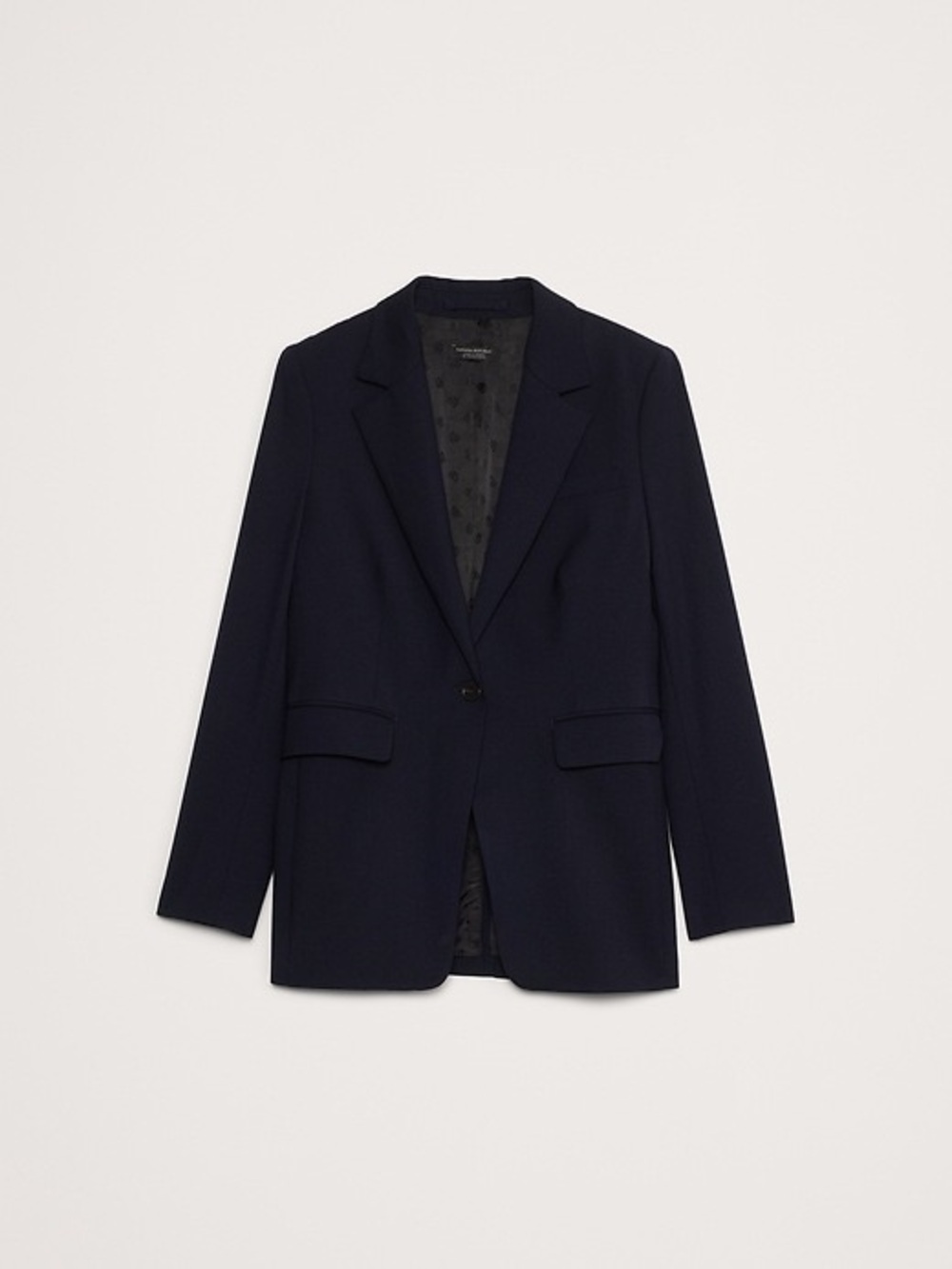 Banana Republic Slim Italian‎ Black Wool Blazer Size 2 Classic Career Jacket NWT
